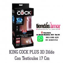 DILDO CON TESTÍCULOS 17 CM CON BASE VENTOSA 